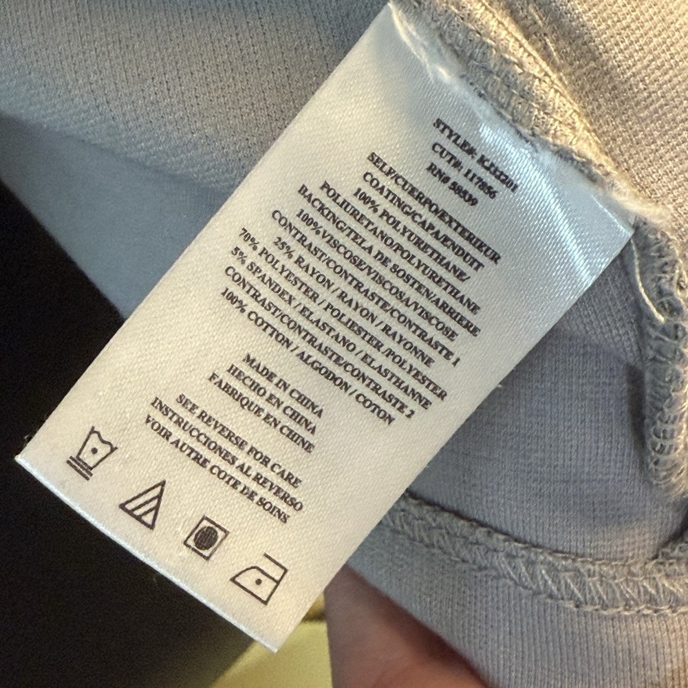 Kut From The Kloth Dahliana Moto Jacket Gray Ruffle Faux Leather Medium NEW - Picture 9 of 10